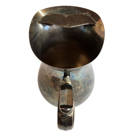 VINTAGE INTERNATIONAL SILVER  Co. water pitcher with ice lip 9" tall x 5 " openi - Picture 6 of 12